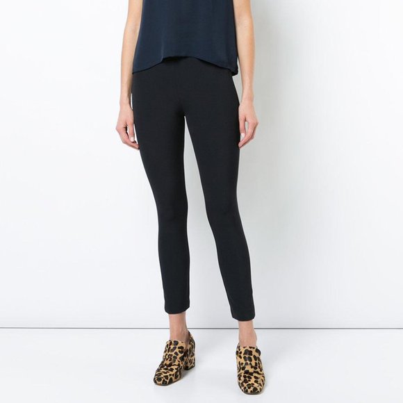 Veronica Beard Pants - Veronica Beard Zip Back Scuba Pants Black Ankle Cropped Capsule Minimalist F11
